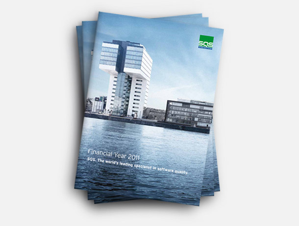 SQS Geschäftsbericht designt von Aclewe Agentur Köln