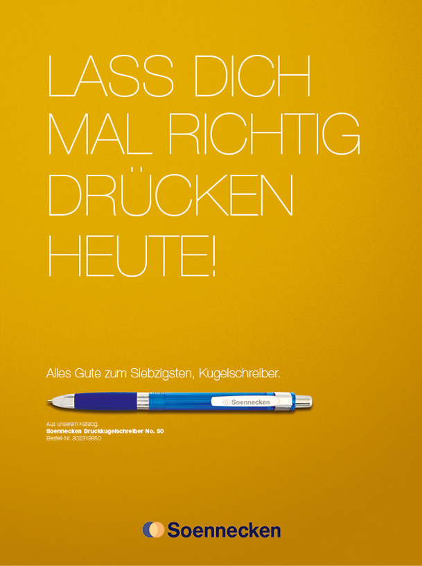 Anzeige Soennecken von Aclewe Werbefirma Köln